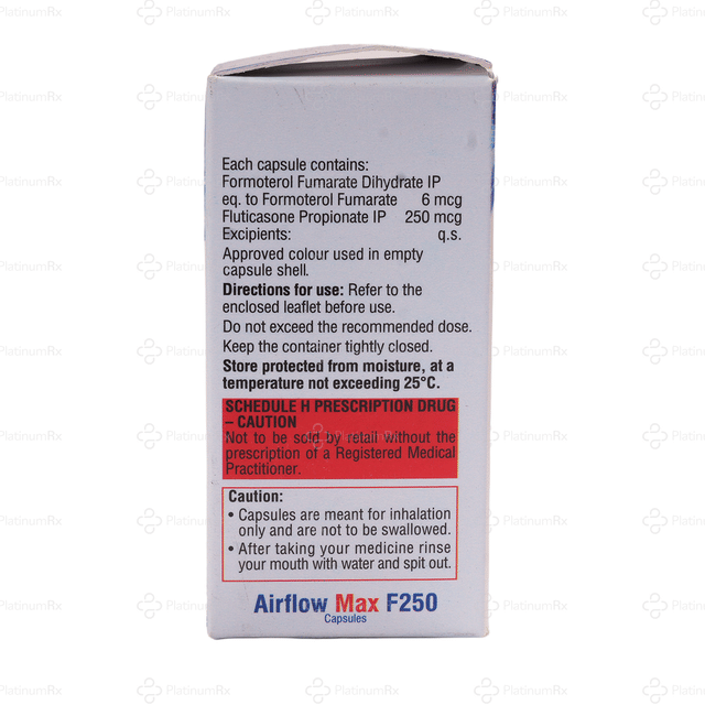 Airflow Max F 250/6mcg Capsule 30s