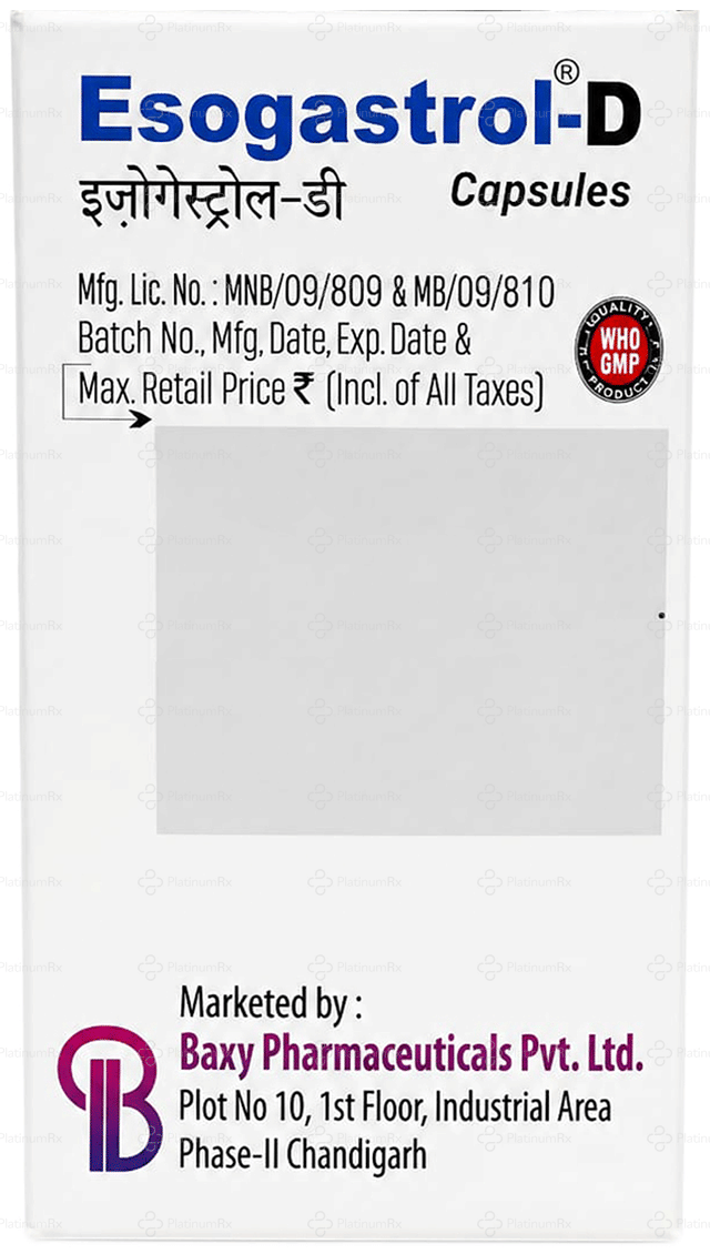 Esogastrol D 30/40mg Capsule PR 10s