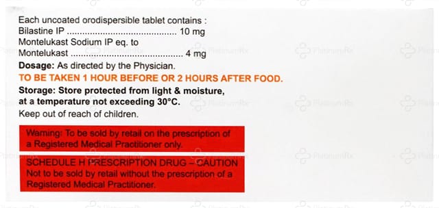 Bilafav M ODT 10/4mg Tablet 10s