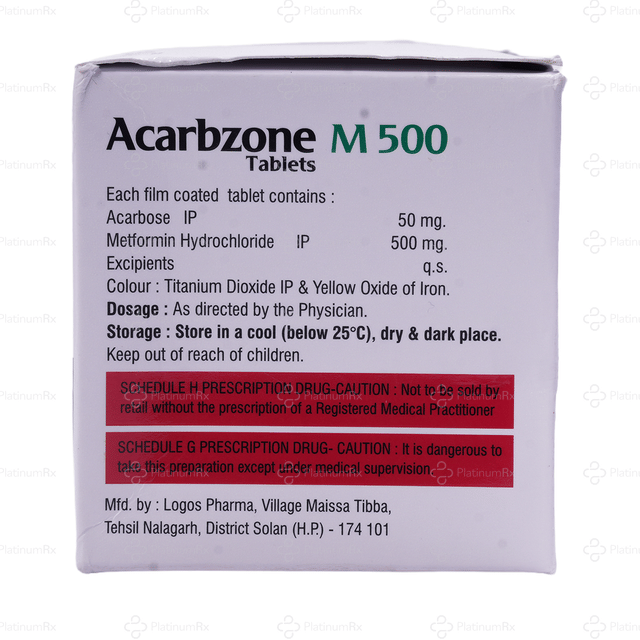 Acarbzone M 50/500mg Tablet 10s