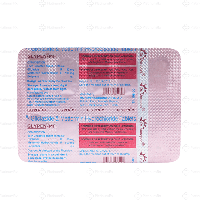 Glypen MF 80/500mg Tablet 10s