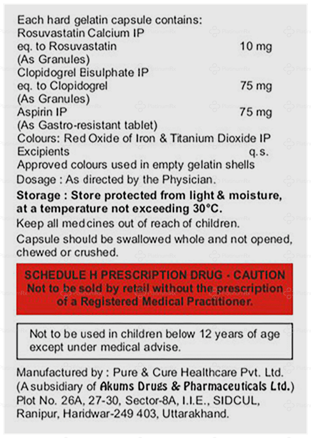 Rosistat Gold 75/75/10mg Capsule 10s