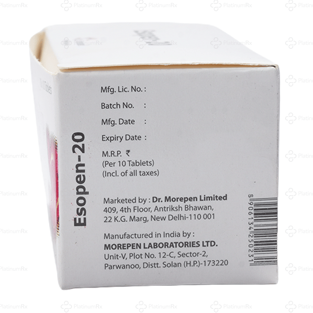 Esopen 20mg Tablet 10s