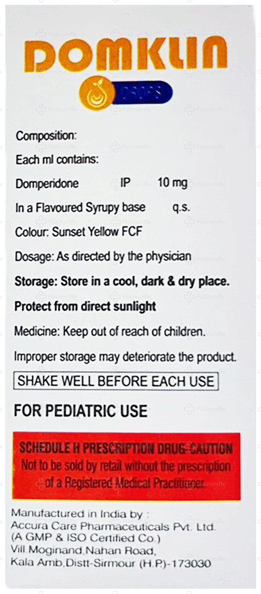 Domklin 10mg Mango Oral Drop 10ml