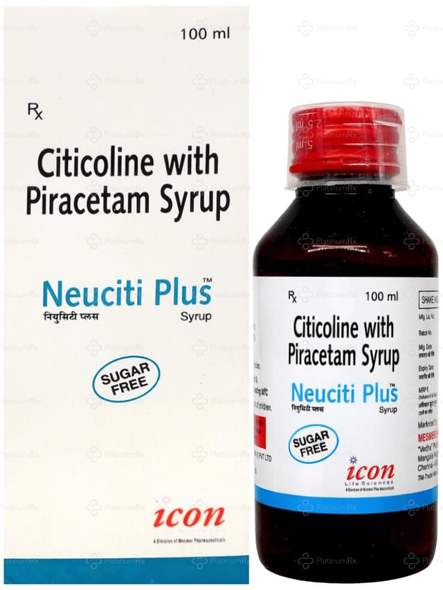 Neuciti Plus 500/400mg Suger Free Syrup 100ml
