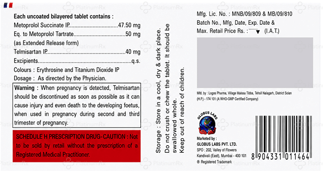 Telvon MT 47.5/40mg Tablet ER 10s