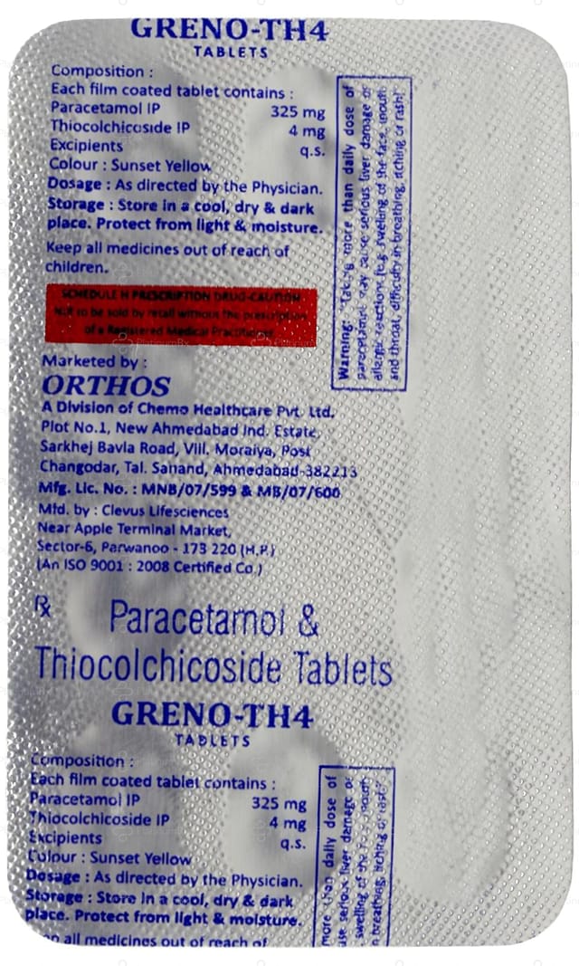 Greno TH 4/325mg Tablet 10s