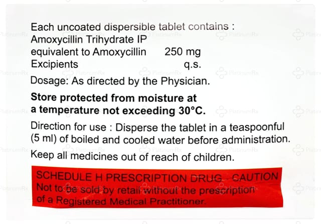 Almox 250mg Tablet DT 15s
