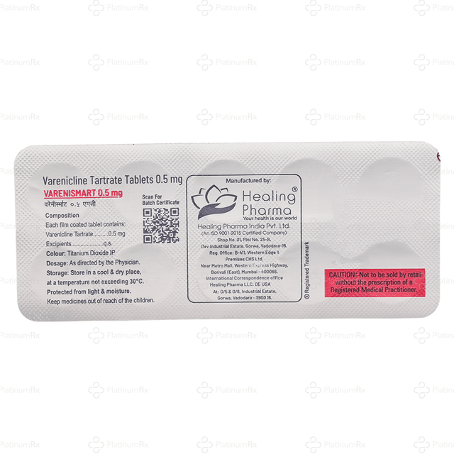 Varenismart 0.5mg Tablet 10s