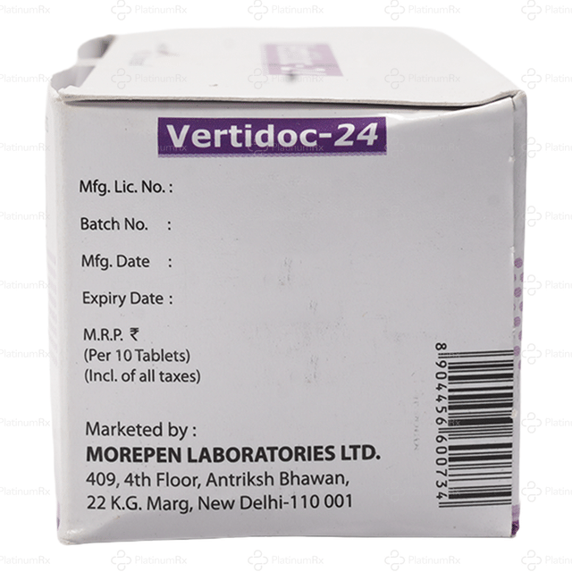 Vertidoc 24mg Tablet 10s
