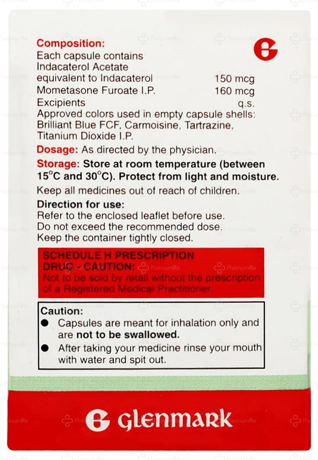Indactiv 160/150mcg Capsule 30s