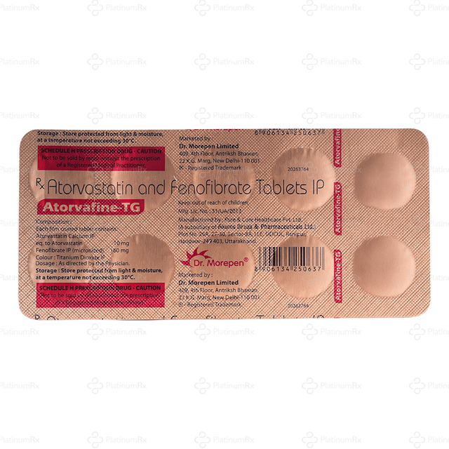Atorvafine TG 10/160mg Tablet 10s