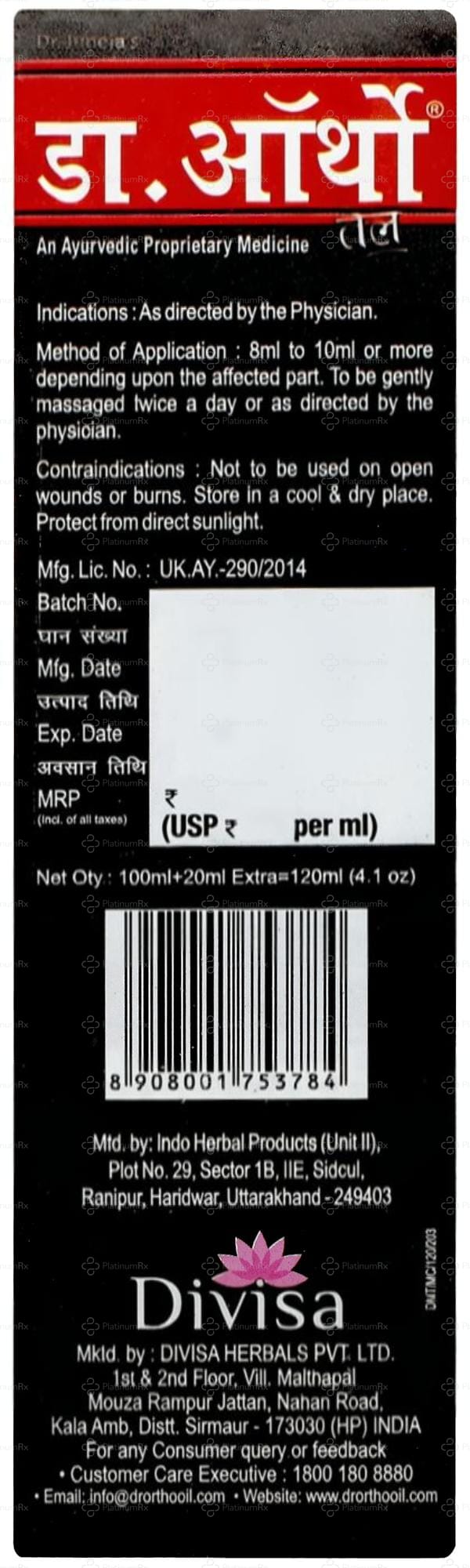 Dr Ortho Oil 120ml