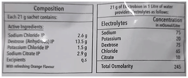 Electrobion Orange Flavour Powder 21gm