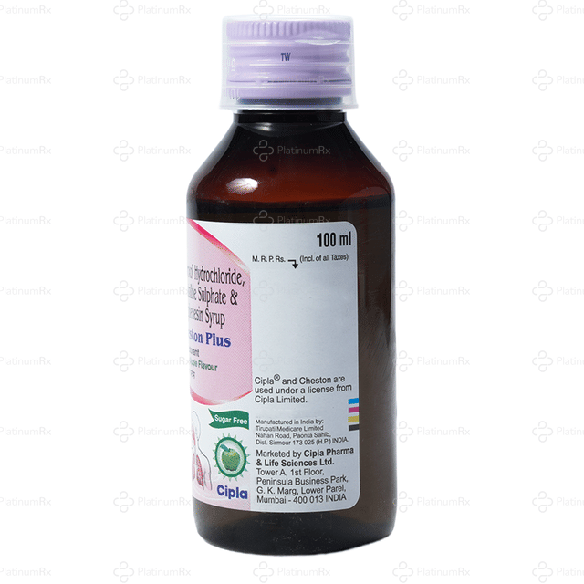 Cheston Plus Expectorant Green Apple Sugar Free 100ml