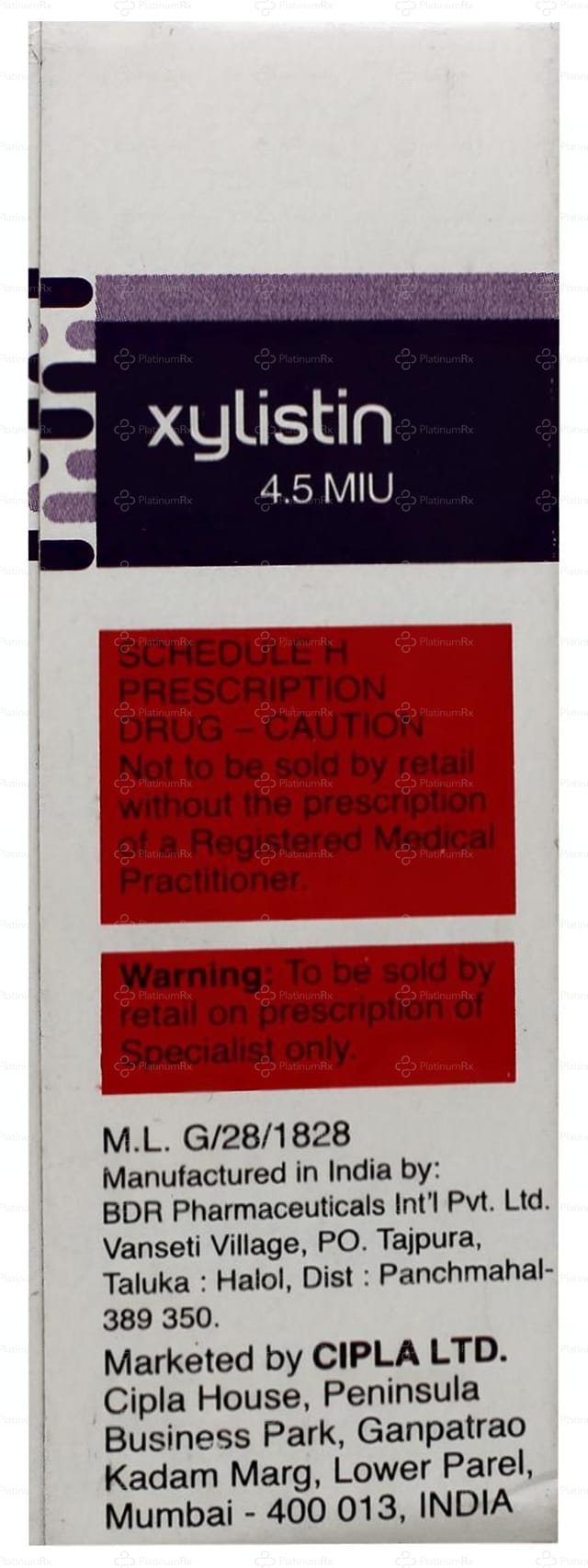 Xylistin 4.5MIU Injection 10ml