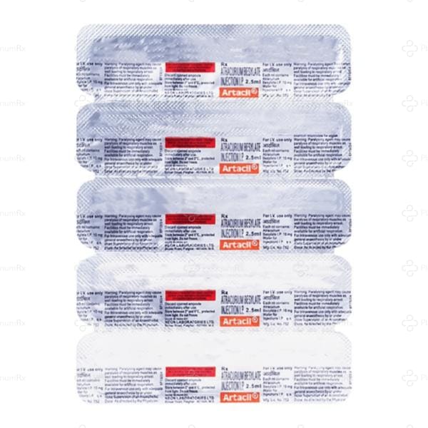 Artacil 25mg Injection 5X2.5ml