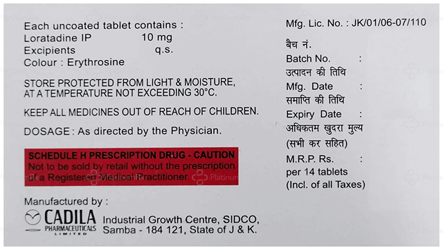 Lorfast Meltab 10mg Tablet 14s