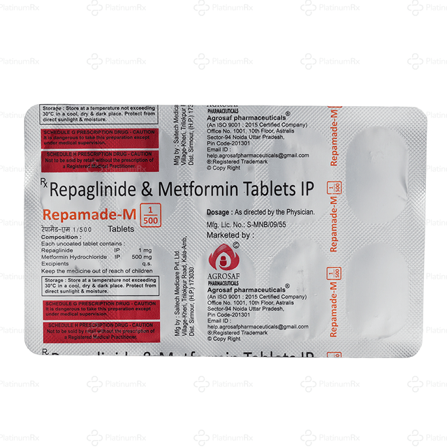 Repamade M 1/500mg Tablet 10s