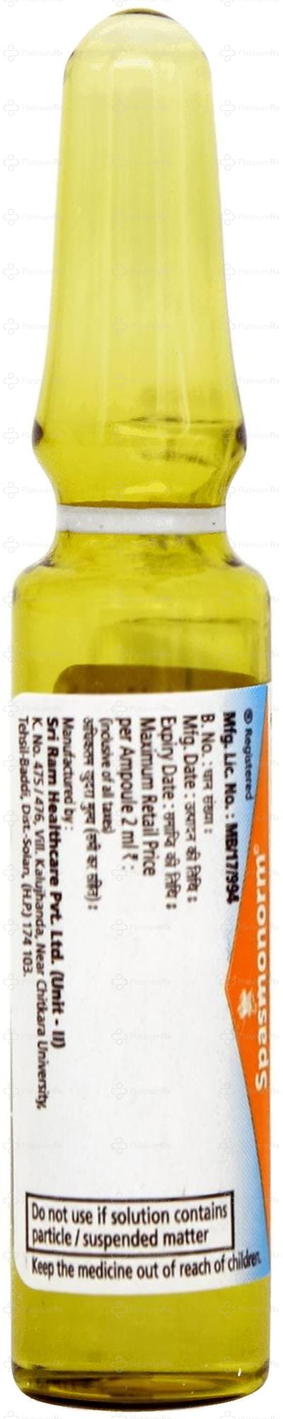 Spasmonorm 25/25mg Injection 2ml