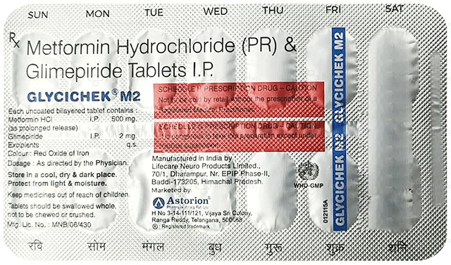 Glycichek M 2/500mg Tablet PR 14s