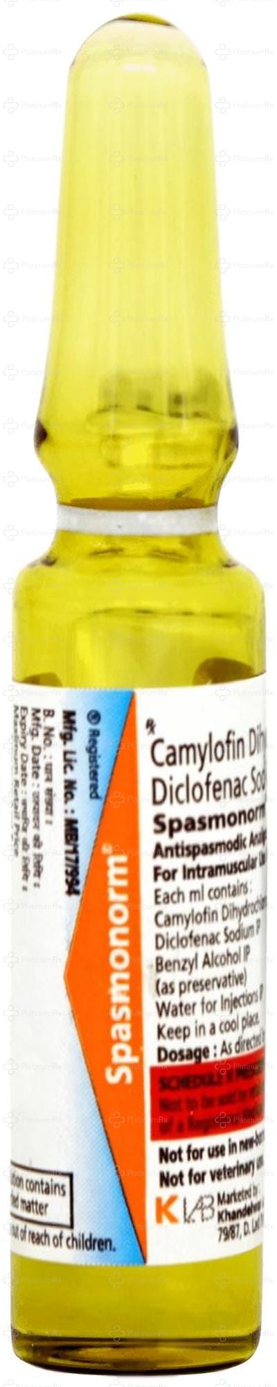 Spasmonorm 25/25mg Injection 2ml