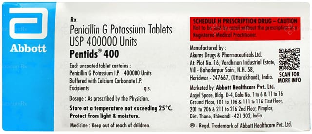 Pentids 400000IU Tablet 10s
