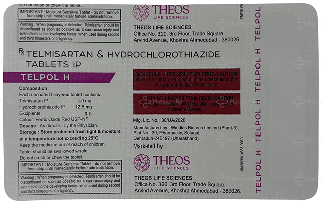 Telpol H 12.5/40mg Tablet 15s