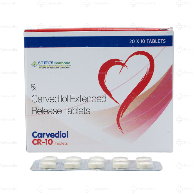 Carvediol CR 10mg Tablet 10s