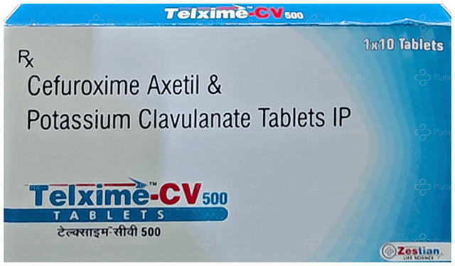 Telxime CV 500/125mg Tablet 10s