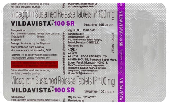 Vildavista 100mg SR Tablet 15s