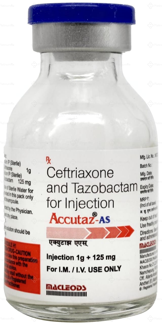 Accutaz AS 1000/125mg Injection 1s