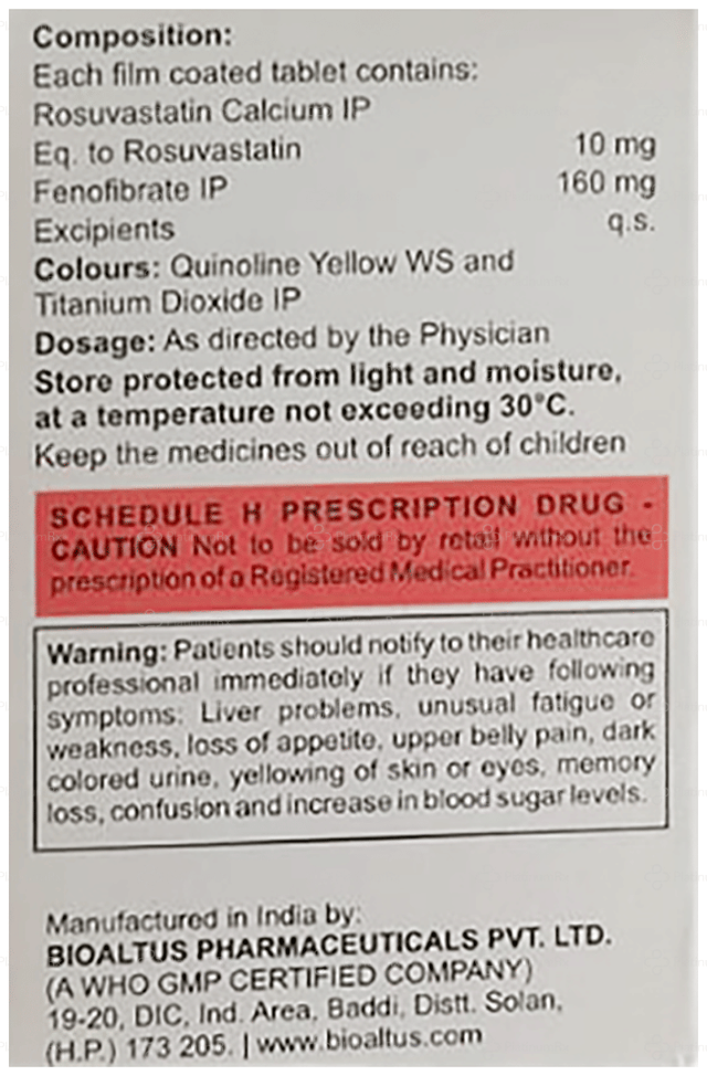 Rostiva F 160/10mg Tablet 15s