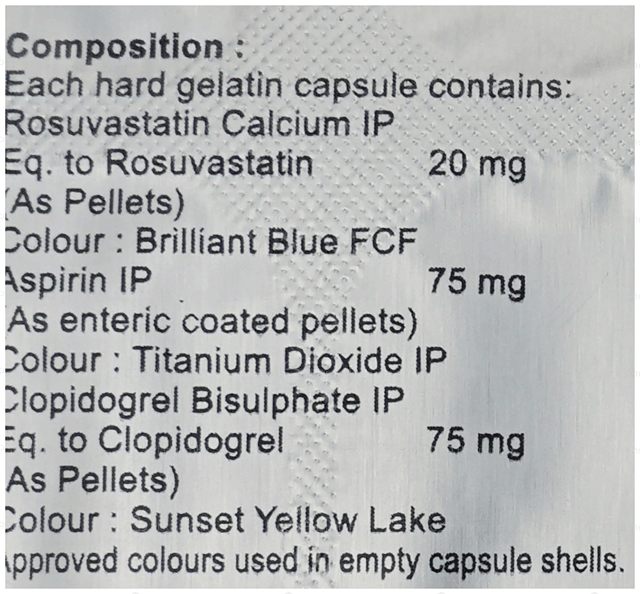 ROSUeco Gold 75/75/20mg Capsule 15s