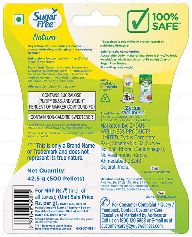 Sugar Free Natura Sweetener 500s