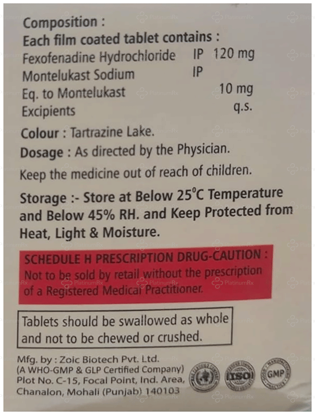 Wavemont FX 120/10mg Tablet 15s