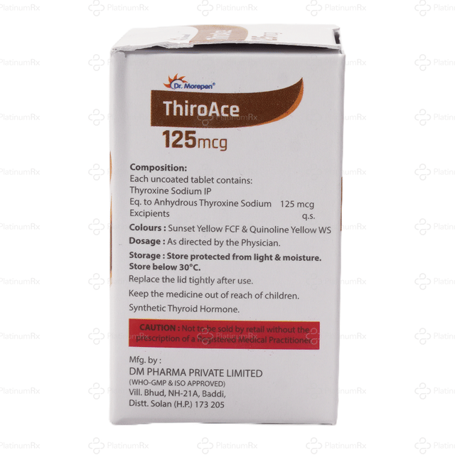 Thiroace 125mcg Tablet 100s