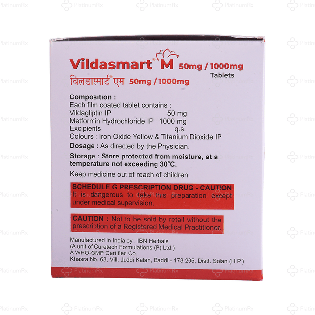 Vildasmart M 50/1000mg Tablet 15s