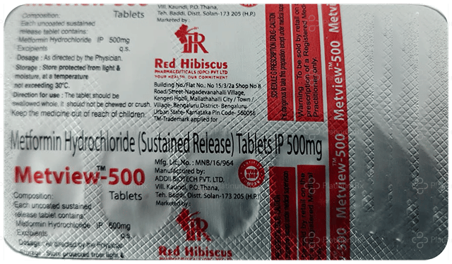 Metview 500mg Tablet SR 10s
