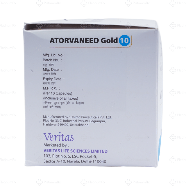 Atorvaneed Gold 10mg Capsule 10s