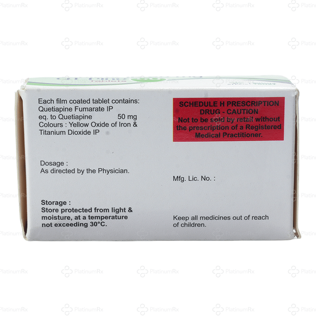 QT Pine 50mg Tablet 10s