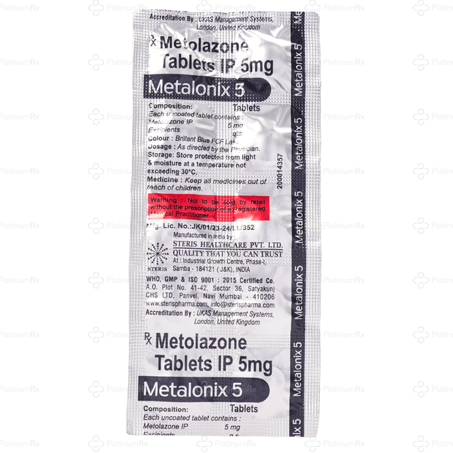 Metalonix 5mg Tablet 10s