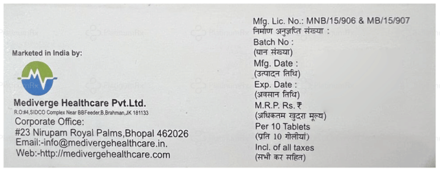 Torverge 5mg Tablet 10s