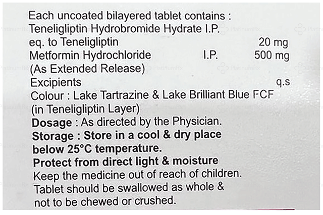 Teneverge M 500/20mg Tablet ER 10s