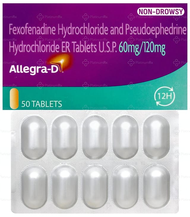 Allegra D 60/120mg Tablet 10s