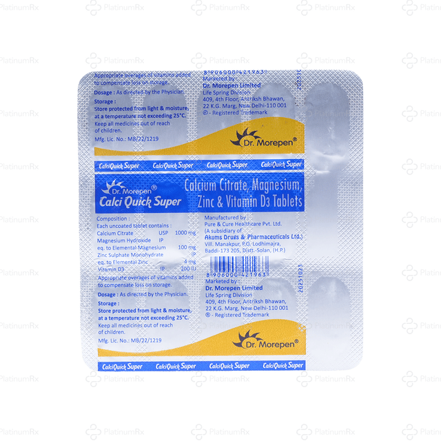 Calciquick Super Tablet 15s