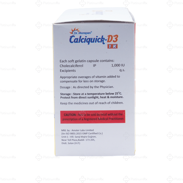 Calciquick D3 1K Capsule 10s