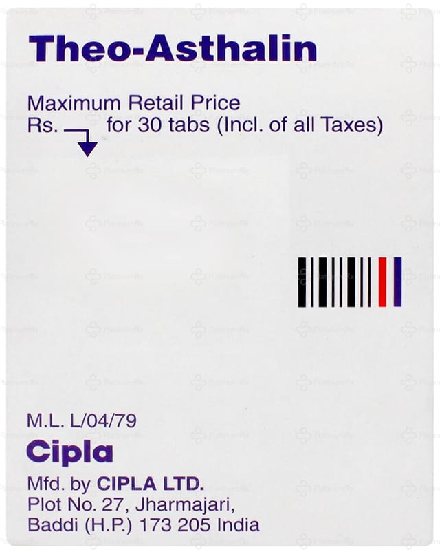 Theo Asthalin 2/100mg Tablet 30s