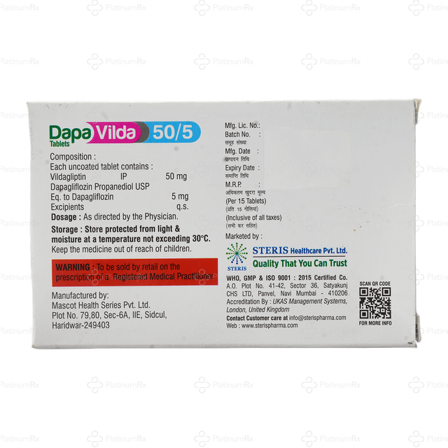 Dapavilda 50/5mg Tablet 15s