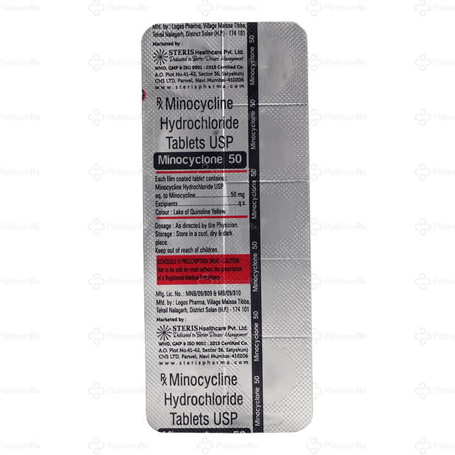 Minocyclone 50mg Tablet 10s